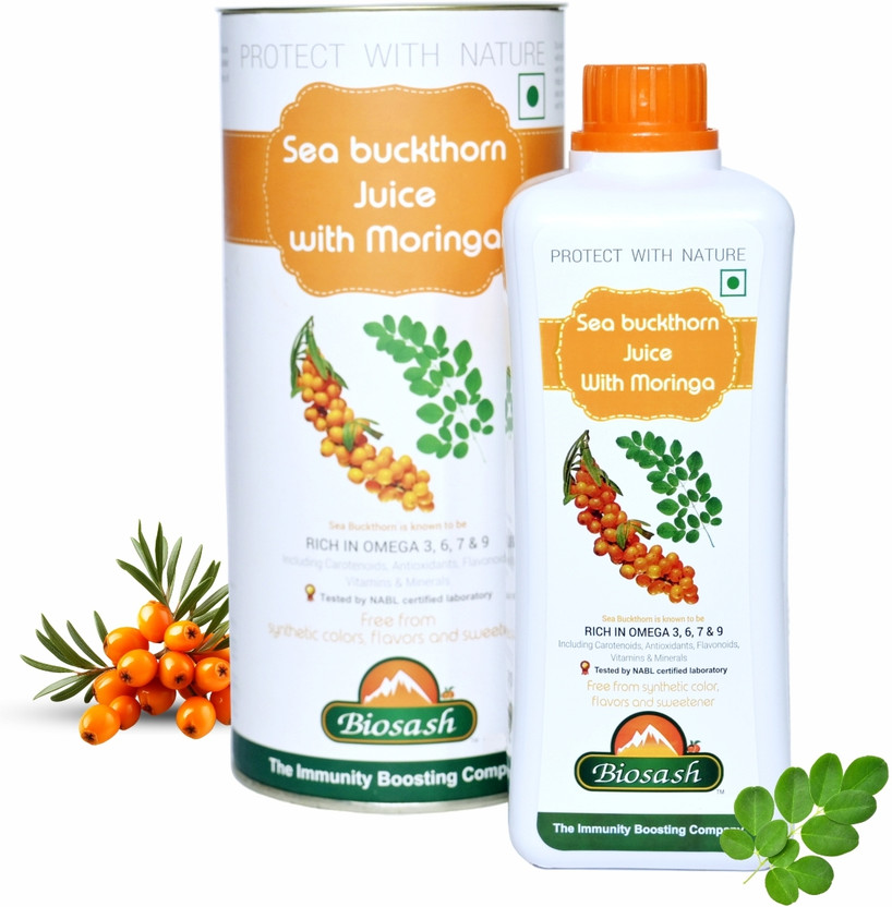 BIOSASH Sea Buckthorn Juice with Moringa – Superfood Boost for Immunity & Energy(750 ml)