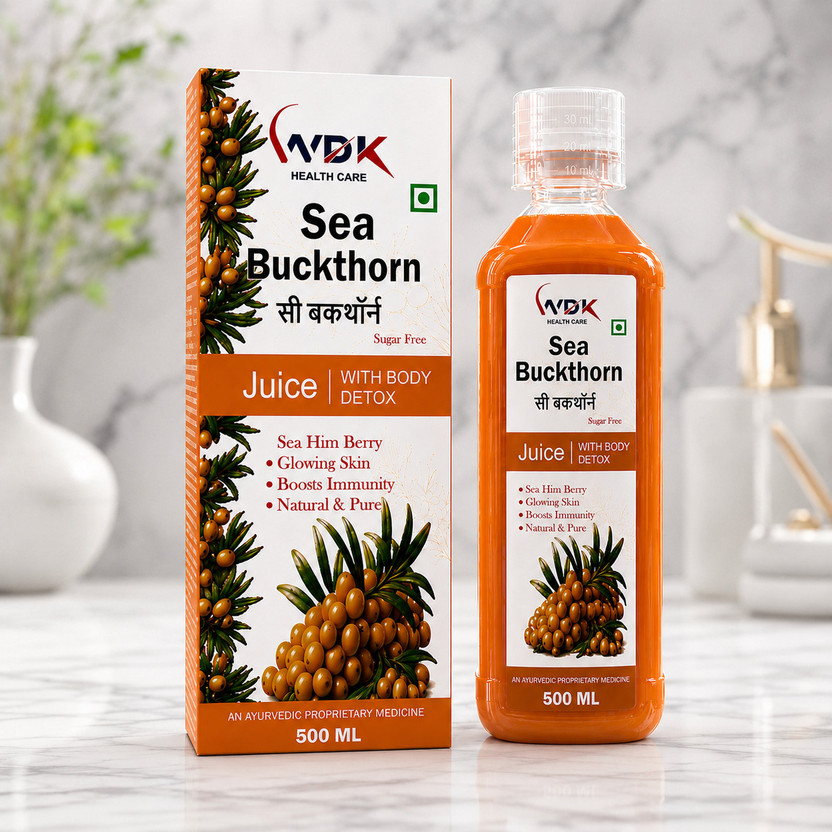 WDK Sea Buckthorn Juice | Antioxidant Rich Formula | Daily Wellness Support(500 ml)