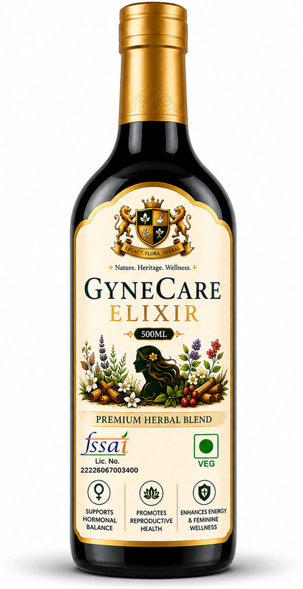Legacy Flora Herbal GyneCare Elixir Premium Herbal Blend Syrup for Women | Daily Wellness Formula(500 ml)