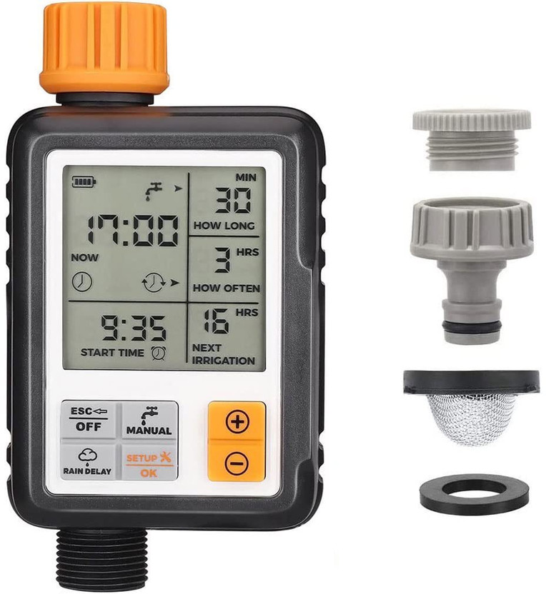 PIXNA Drip Irrigation Timer Automatic Watering System for Garden Drip Irrigation Kit