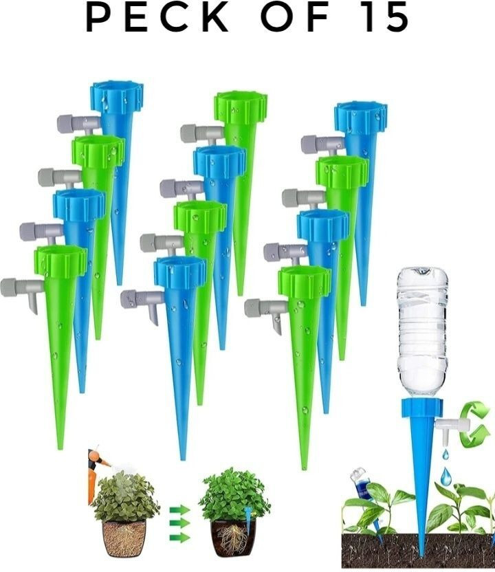 NLt Drip Irrigation Spike 15 Pack Automatic Plant Watering System Drip Irrigation Kit
