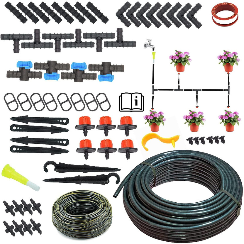 Bhagirath Drip Irrigation Garden Watering Drip Kit -100 Plants Drip Irrigation Kit
