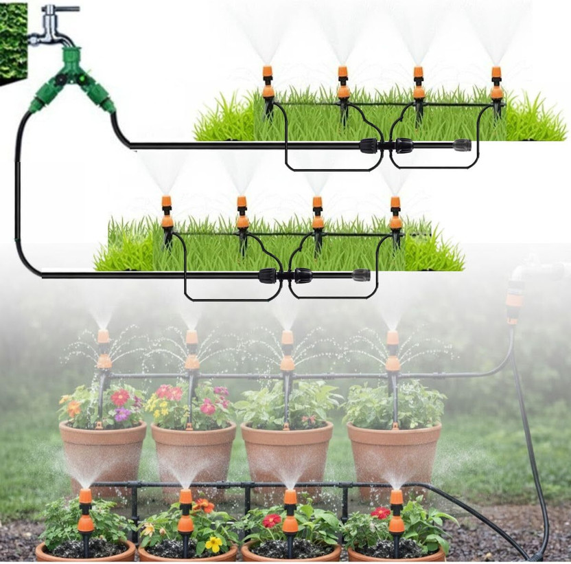 JERN JERN Adjustable 2-in-1 Mist & Sprinkler for home and Garden plant Watering Drip Irrigation Kit - Flipkart Deal