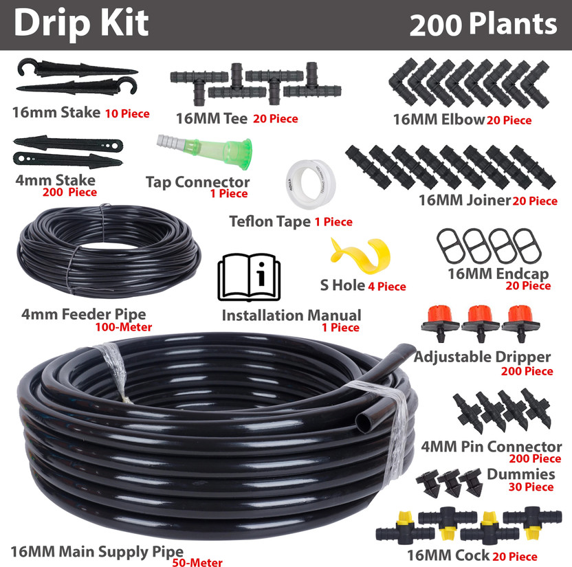 Bhagirath Bhagirath Drip Irrigation Garden Watering Drip Kit (200 Plants) Drip Irrigation Kit - Flipkart Deal