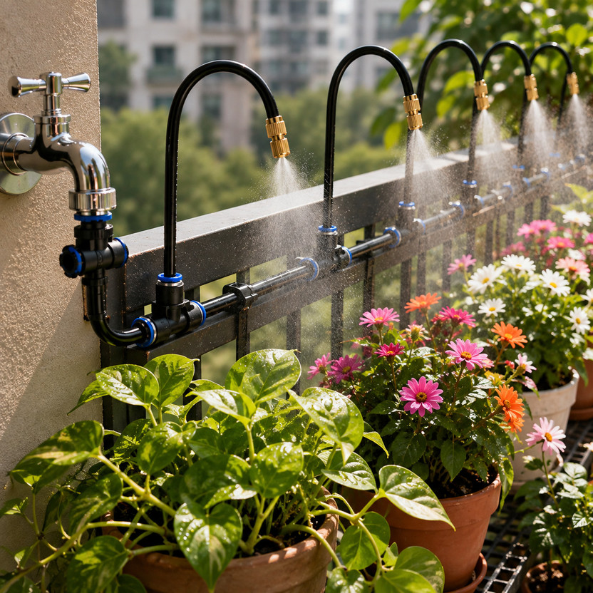 TGOPIT Automatic Drip Irrigation System Kit | 5 Mtr Water Pipe | 5 Adjustable Nozzles Drip Irrigation Kit