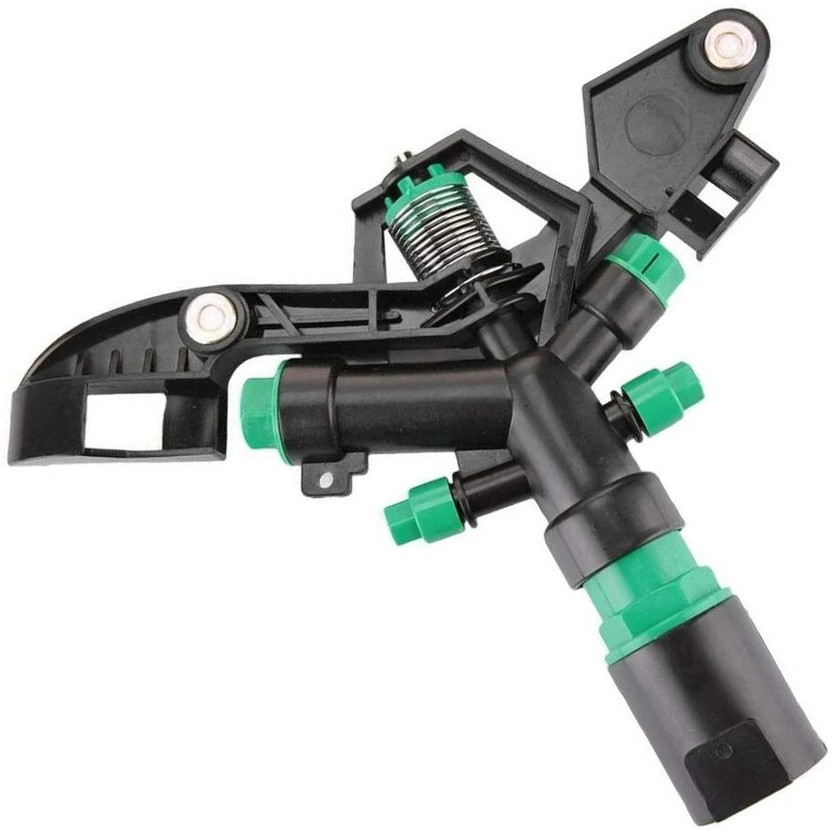 Rarehaunt 360° Irrigation Impact Sprinklers Large Spray Range 4 Nozzle For Agriculture Drip Irrigation Kit