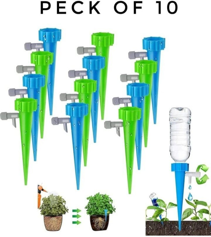 NLt Drip Irrigation Spike 10 Pack Automatic Plant Watering System Drip Irrigation Kit