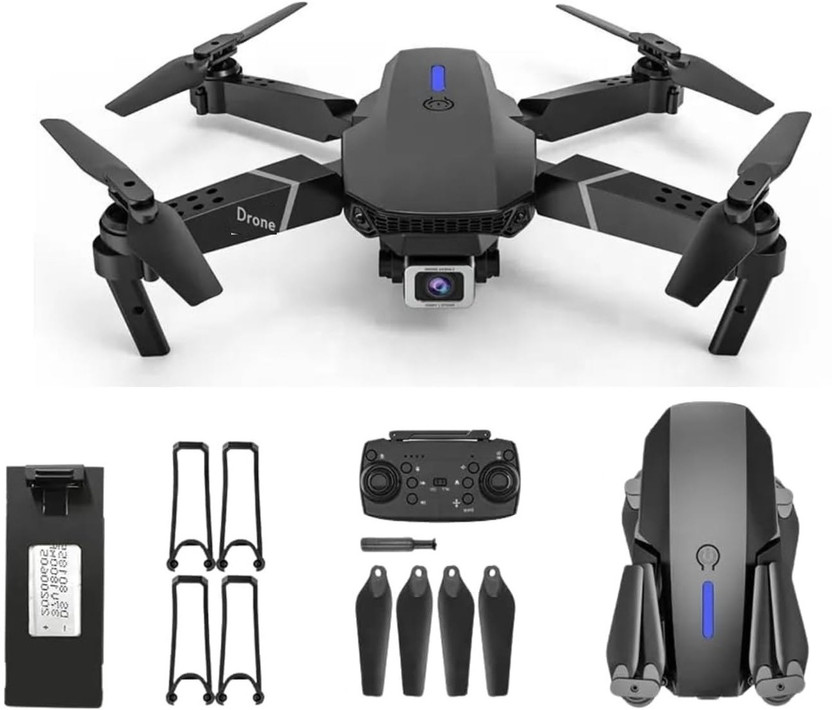 RECTITUDE E88 Drone Dual Camera FPV Flying Battery Long Range Rc Toy Quadcopter Foldable Drone