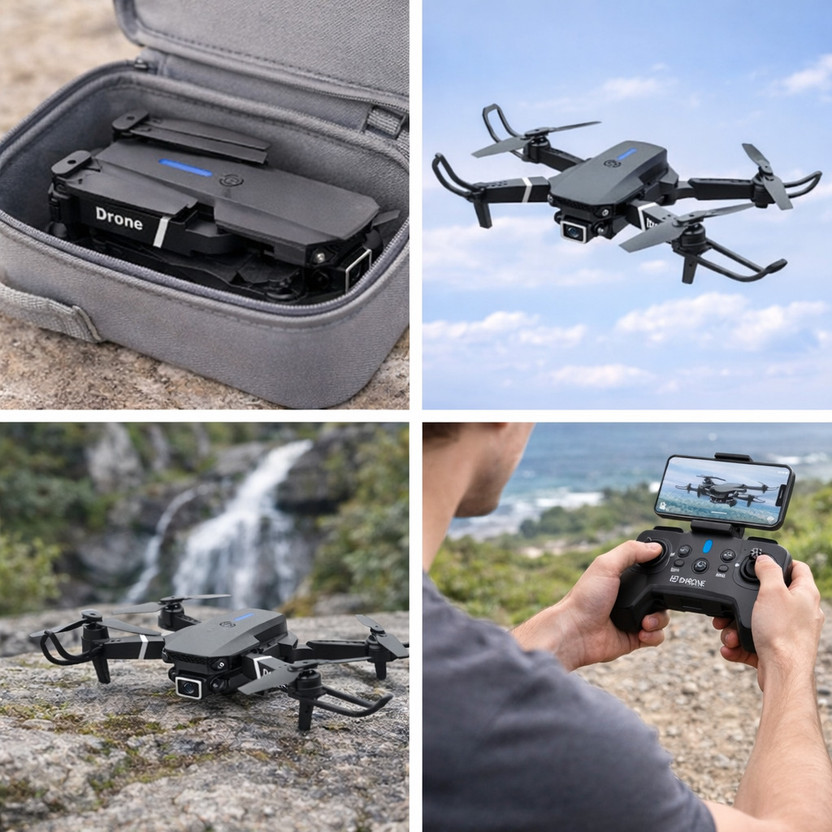 VYNEX WiFi FPV Drone (Black) with GPS Navigation, 4K UHD Camera Drone
