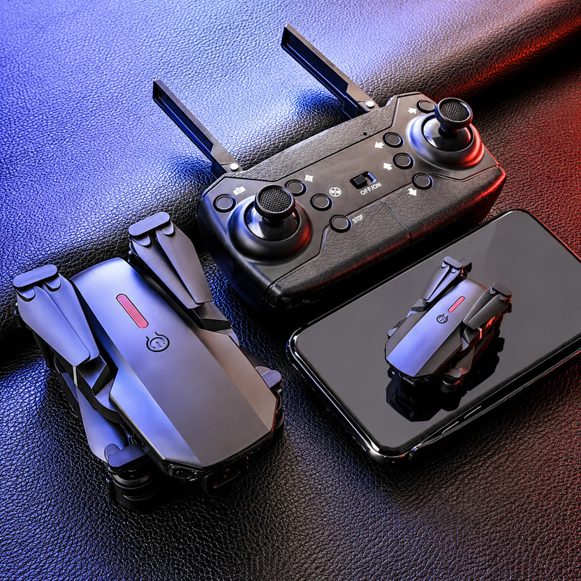 DRSL Black Foldable Quadcopter Drone with HD Camera, WiFi FPV & RC Controller Drone