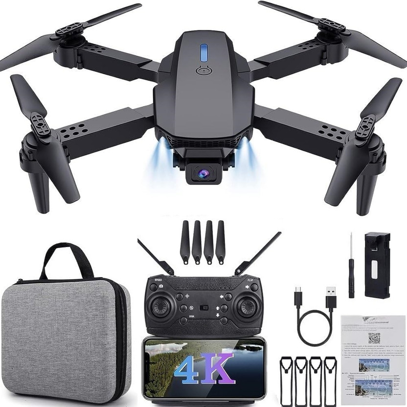 WALLINSTIK 4K-E88 Pro Drone upgraded version dual camera mini drone Smart Gestures Drone
