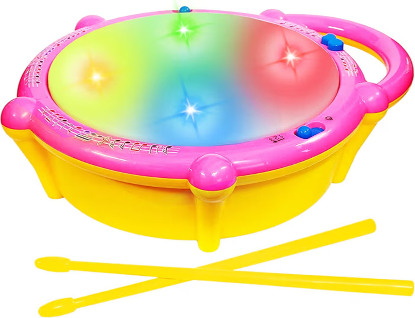 SHYAM SHYAM Flash Drum Toy with 2 Mallets Acoustic 2 Drum Kit Set(Kids) - Flipkart Deal