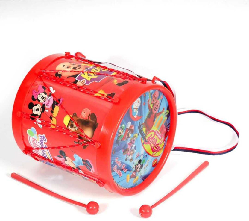 Akshar Tabla Mart Kids Musical Drum Toy with Sticks & Belt Acoustic 1 Drum Kit Set(Kids)