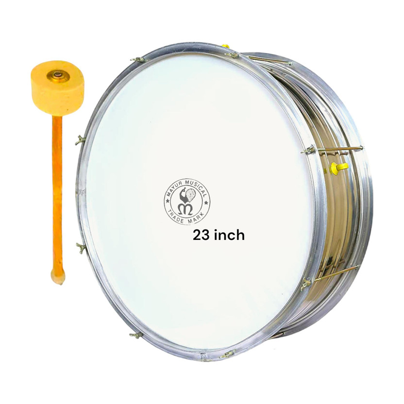 Mayur Mayur Musical 24 In Bass Drum with Beater – Durable Sound for Marching Bands, Schools & Events Acoustic 1 Drum Kit Set(Kids, Professional, Student) - Flipkart Deal