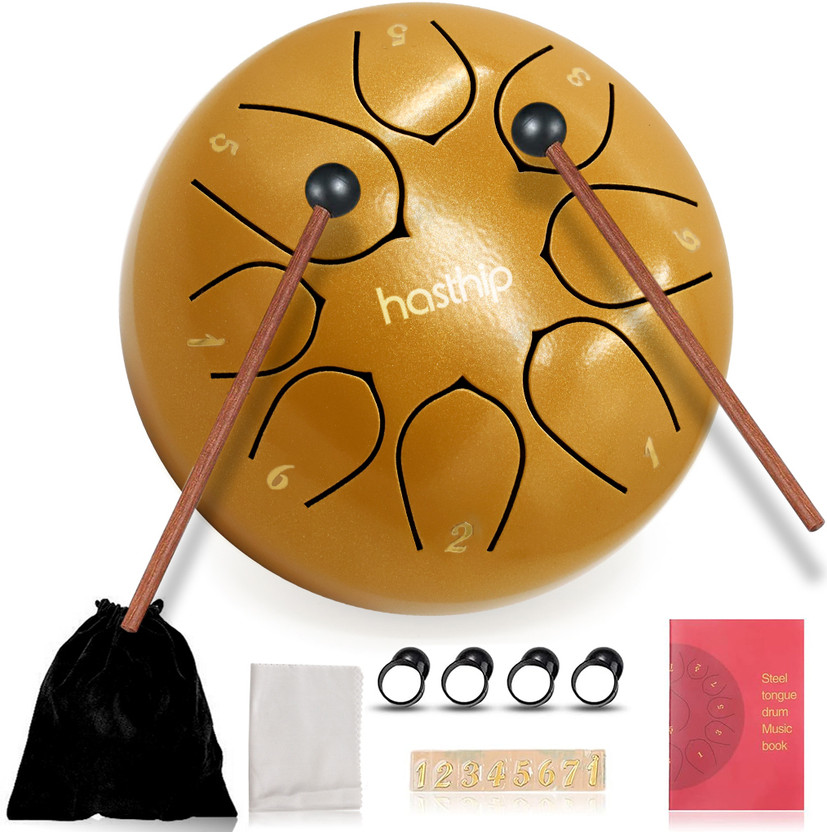HASTHIP HASTHIP 6-inch Steel Tongue Drum 8 Note, Percussion Instrument Handpan Drum with Bag Acoustic 8 Drum Kit Set(Student) - Flipkart Deal