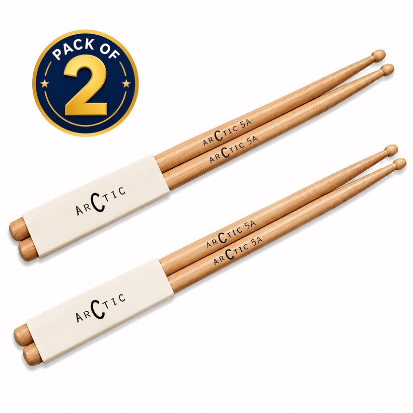 Arctic 2 Pair of 5A Drum stick, Wooden 16 Inch Drumsticks(Drumsticks: 4)