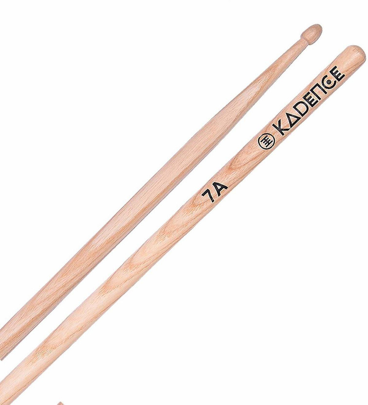 KADENCE Drum Stick Hickory Wooden Tip 7A Drumsticks(Drumsticks: 2)