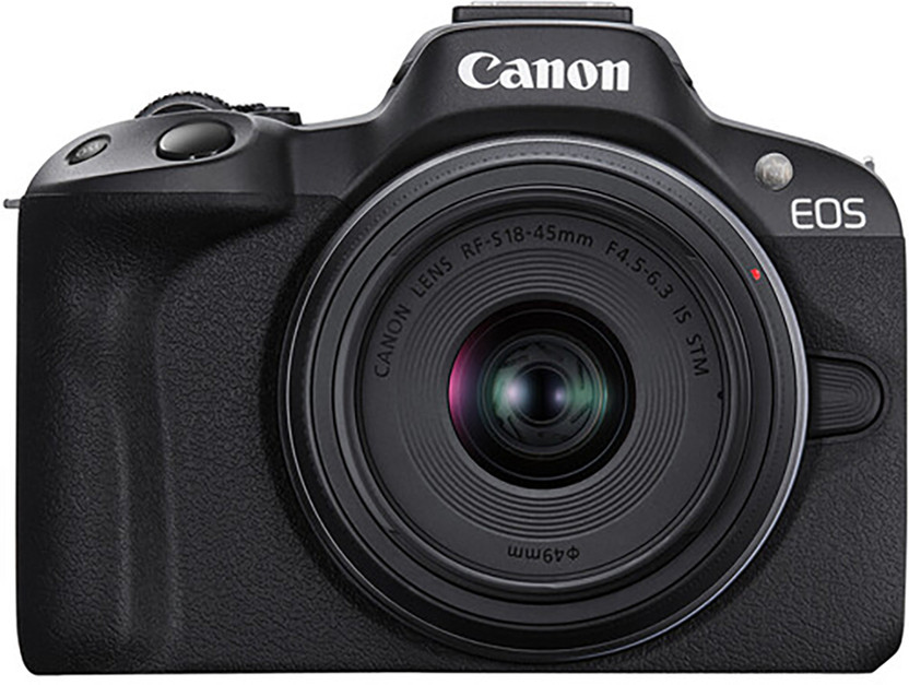 Canon EOS R50 Mirrorless Camera RF - S 18 - 45 mm f/4.5 - 6.3 IS STM and RF - S 55 - 210 mm f/5 - 7.1 IS STM(Black)