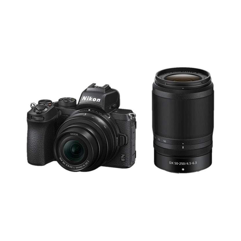 NIKON Z series Z 50 Mirrorless Camera Body with 16-50mm & 50-250mm Lenses(Black)