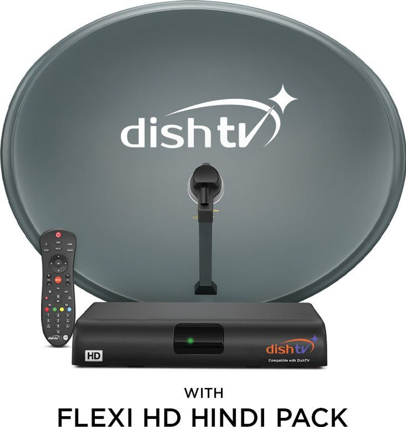 Dish Dish TV HD Set Top Box | DTH Connection | 1 Month Flexi HD Pack (Hindi) + Prime Lite Subscription | 1080p Full HD | Free Installation | Service - Flipkart Deal