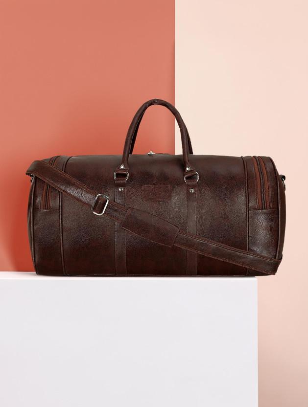 Leather World Duffel Travel Luggage bag Duffel Without Wheels