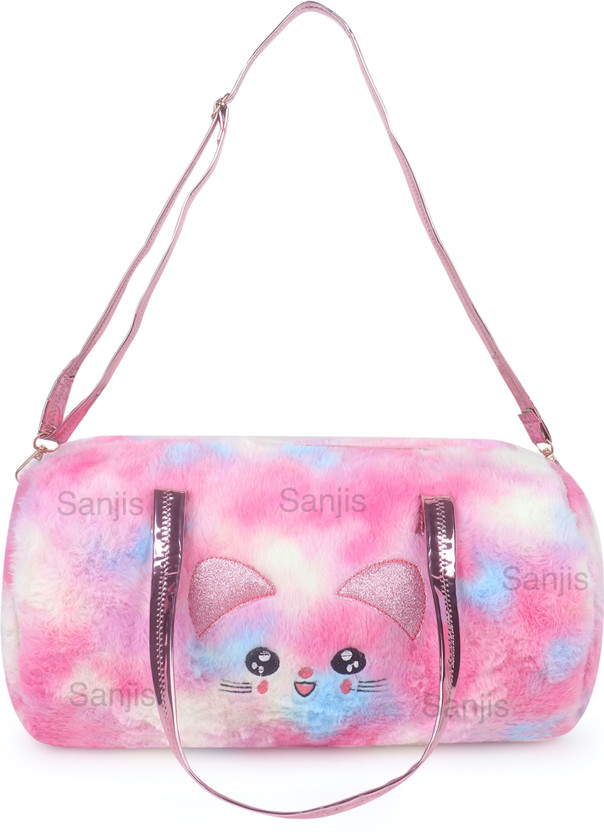 Sanjis Enterprise Kids Fur Duffle Bags for Travel Swimming Sports Dance Gymnastics Sports Gym Bag Gym Duffel Bag