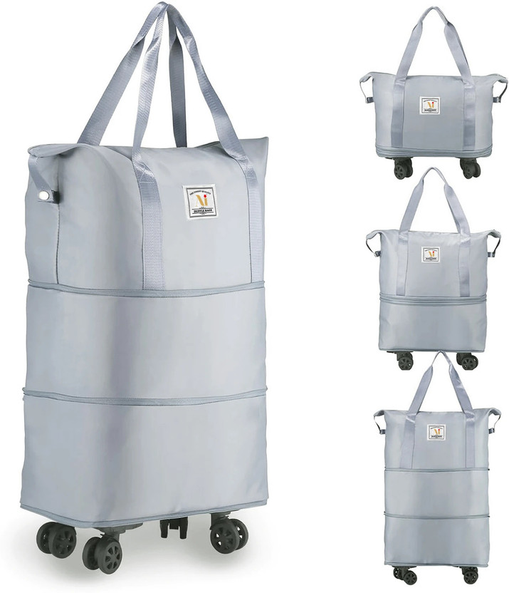 Ankit International (Expandable) 78L Duffel Trolley Bags for Travel, Luggage Expandable Bags Duffel With Wheels (Strolley)