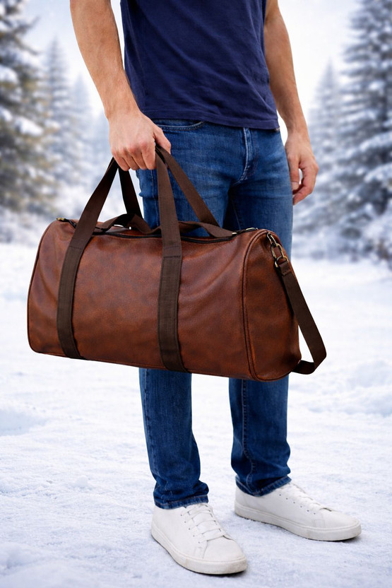 Leatherette Leather Gym Gym Duffel Bag