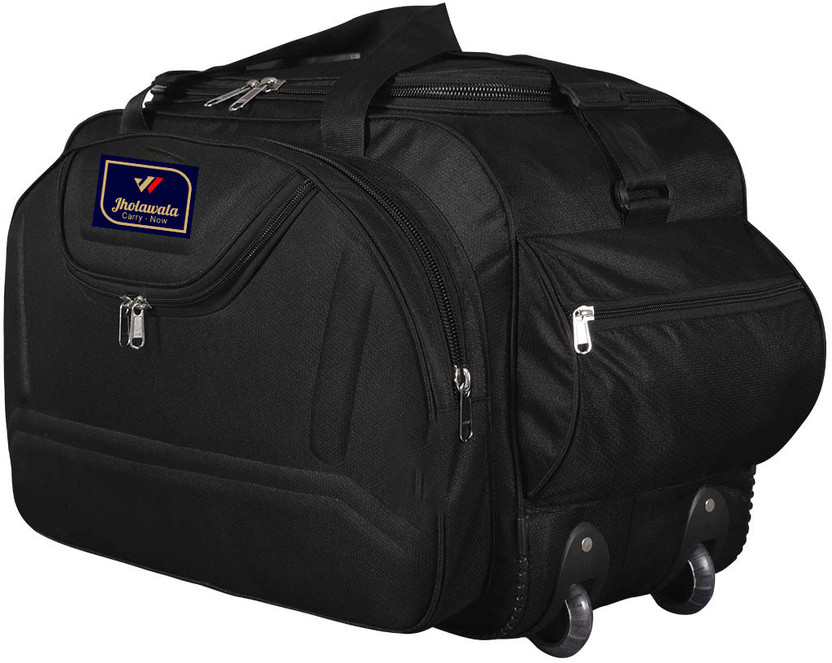 Jholawala (Expandable) 61.9 L Premium quality Black duffel bags Duffel With Wheels (Strolley)