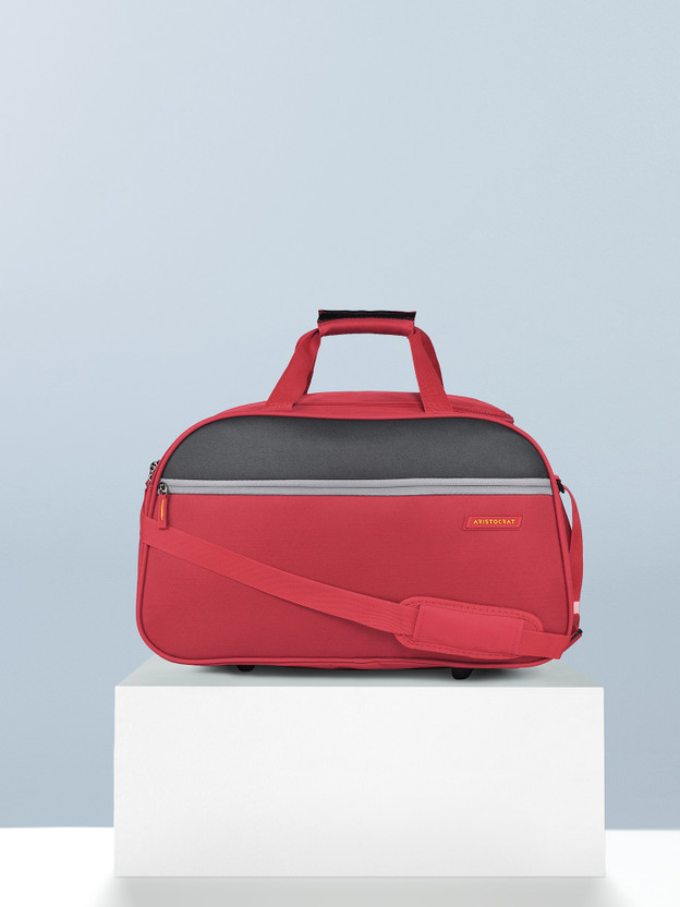 ARISTOCRAT Enigma 52 CM Polyester Softsided Cabin size 2Wheels Duffle Bag - Red Duffel Without Wheels
