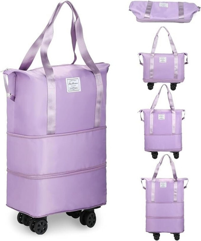 poojafashion (Expandable) Rolling Foldable & Expandable Duffle Bag with Wheels Duffel With Wheels (Strolley)