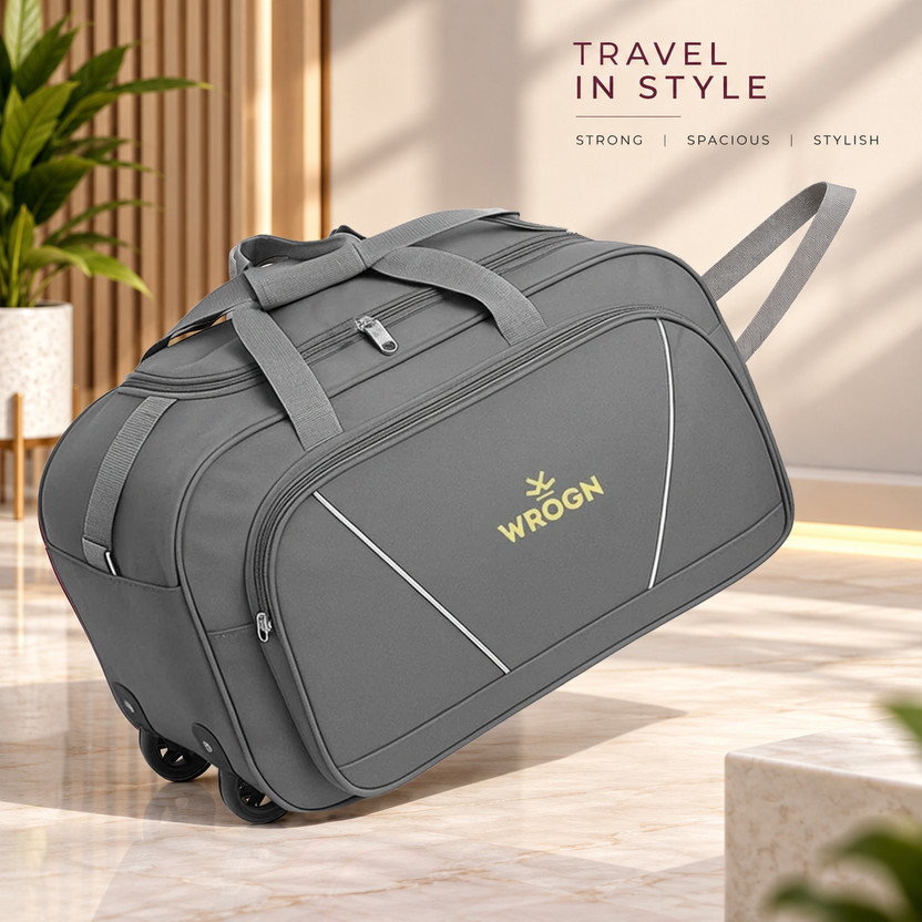 WROGN Premium Unisex Laguauge Bag For Tour & Travel Duffel With Wheels (Strolley)