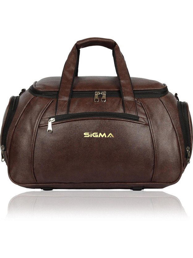 sigma bags Premium Travel Bags Vegan Leather Luggage Bags For men and Women Duffel Without Wheels