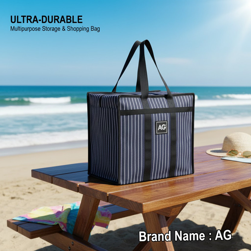 A G Enterprises (Expandable) Heavy Duty Eco Tote Bag | Canvas Shopping & Multipurpose Storage Jhola Duffel Without Wheels