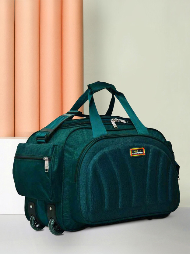 Inte Enterprises (Expandable) Xfactor Waterproof Polyester Lightweight 60L Travel Bag Duffel With Wheels (Strolley)