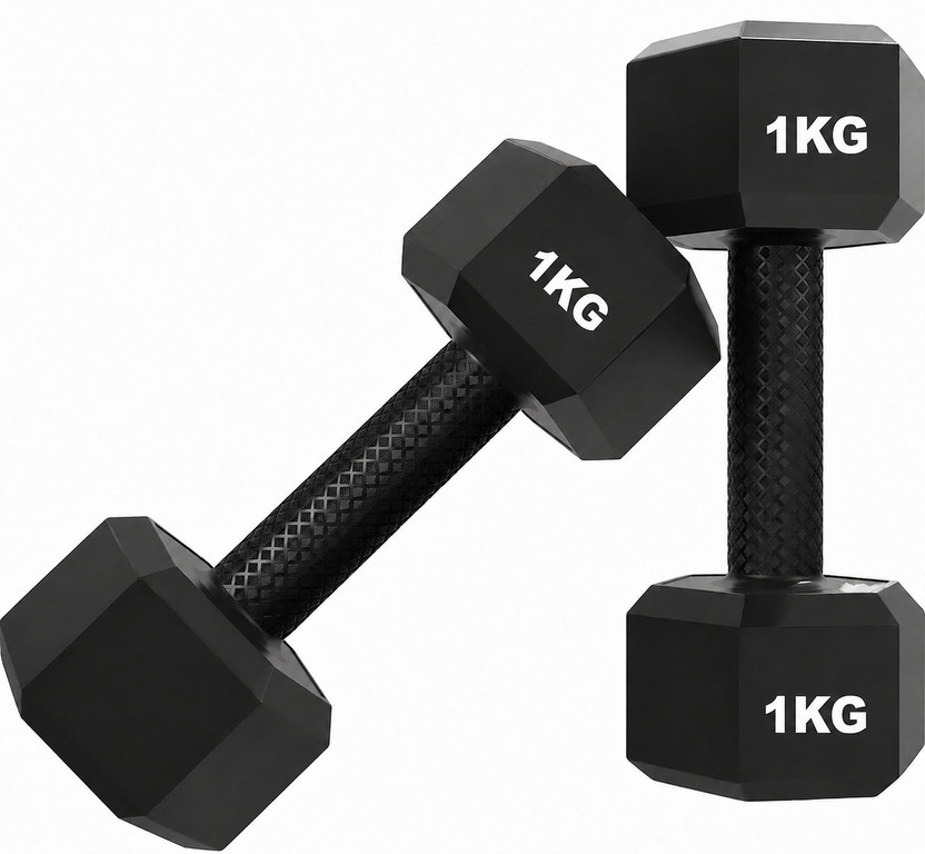 sahnis 1KG SET OF PVC DUMBBELS FOR ALL AGES Fixed Weight Dumbbell(1 kg)
