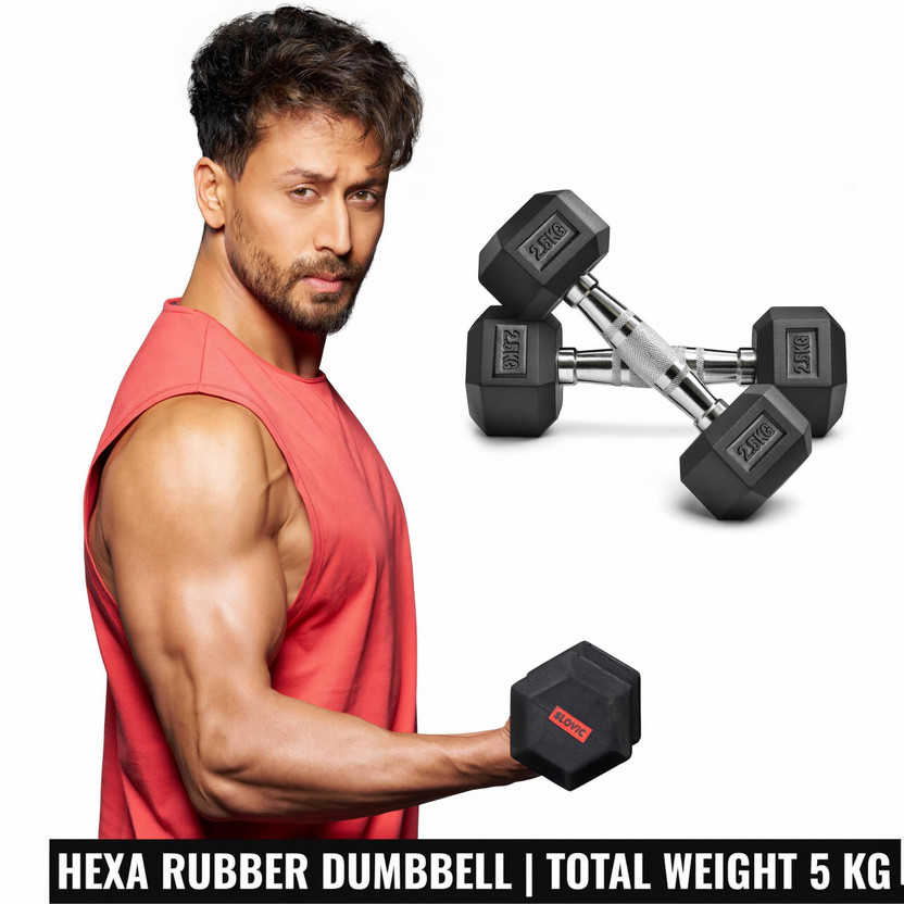 SLOVIC SLOVIC Dumbbells Set for Home Gym | 2.5 kg| Set of 2 Fixed Weight Dumbbell(5 kg) - Flipkart Deal