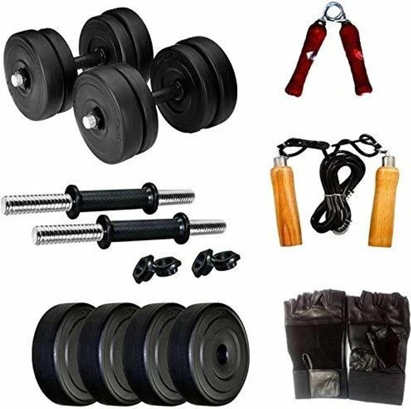Rajputt Rajput Traders, 10 Kg Pvc RSN (2.5kg X 4) (10 kg) Adjustable Dumbbell(5 kg)