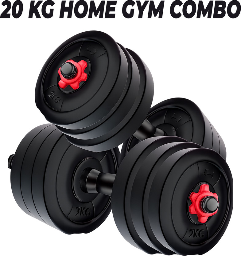 JMB 20kg Combo 2.5kg*8pc Plate With Dumbbell Rods Adjustable Dumbbell(20 kg)