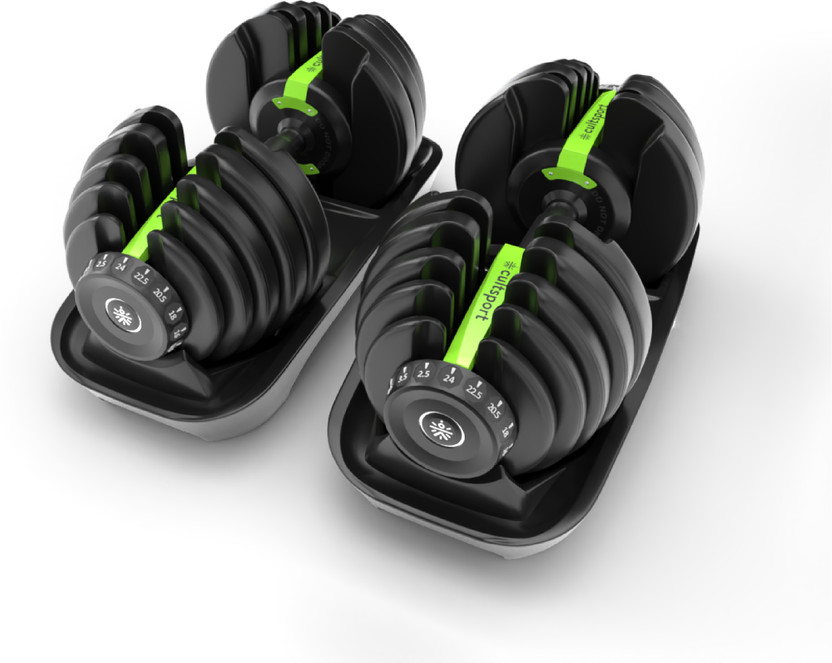 Cultsport Adjustable Dumbbell(Pack of 2) for Men & Women for Fitness and Home Workout Adjustable Dumbbell(48 kg)