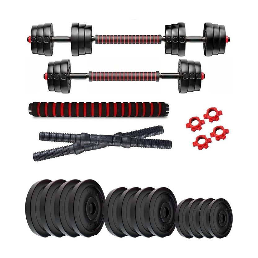 Adrenex Convertible Dumbbells Kit 24 Kg For Home Gym Adjustable Dumbbell(24 kg)