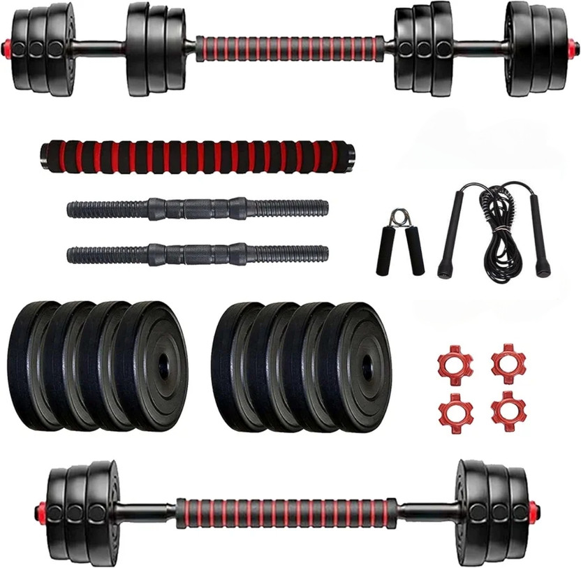Andfit 20 kg 3 In 1 Convertible Dumbbells & Barbell Home Gym Set Kit 20KG Home Gym Combo