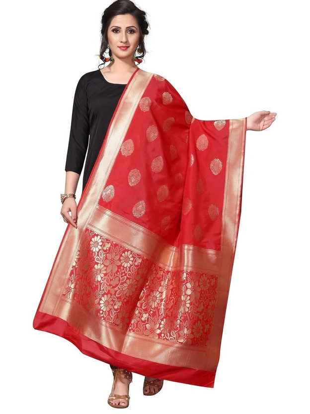 RRK IMPORT AND EXPORT Jacquard Woven Women Dupatta