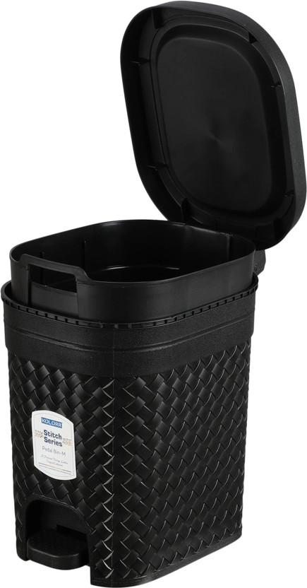 KOLORR KOLORR Stitch 7L Pedal Dustbin / Waste Bin with Lid and Inner Bucket for Home, Kitchen Plastic Dustbin(Black) - Flipkart Deal