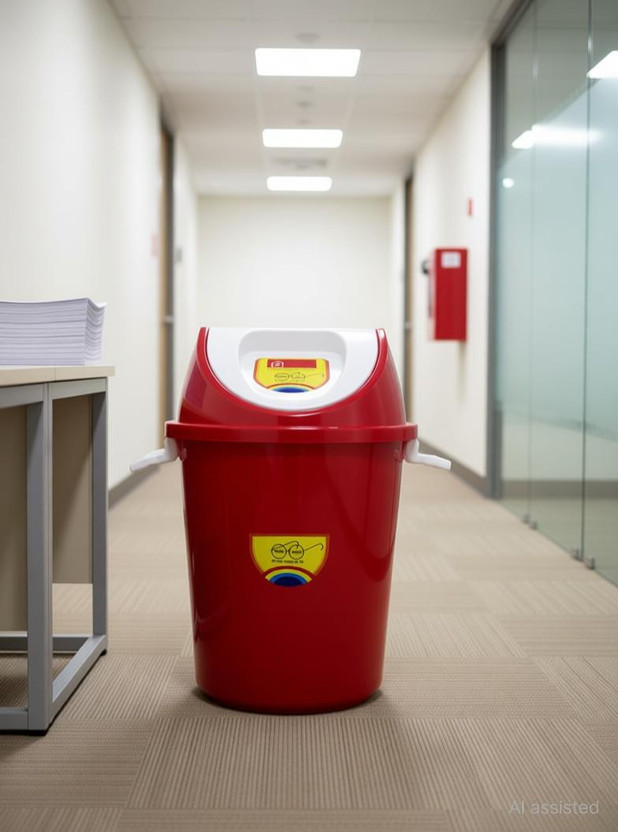 Randal Randal Plastic Swing Lid Garbage Waste Dustbin Wet & Dry for Home, Office, Factory ( 25 Ltr ) Plastic Dustbin(Red) - Flipkart Deal