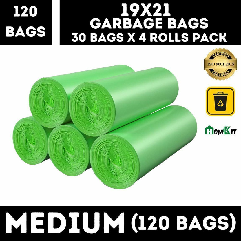 Tap in Oxo - Biodegradable Garbage Bags for Home, Kitchen, Office Dustbin Cover Bag Medium 15 L Garbage Bag  Pack Of 120(120Bag )