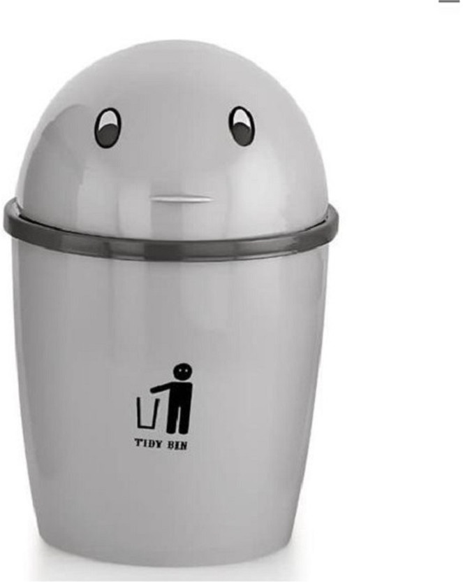 hurrio dustbin Plastic Dustbin(Grey)