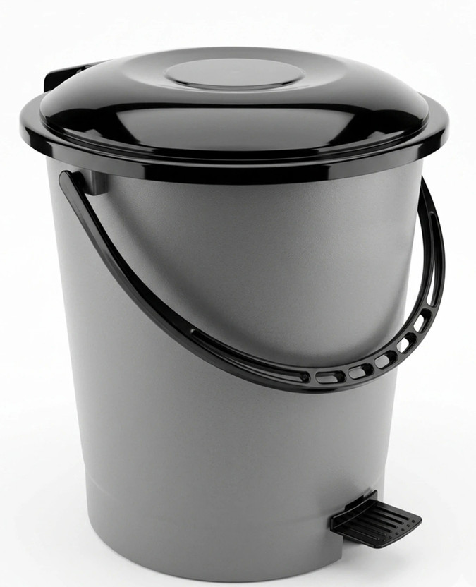 Stysol Stysol 12 Liter Pedal Dustbin For Home & Kitchen Plastic Dustbin(Grey) - Flipkart Deal