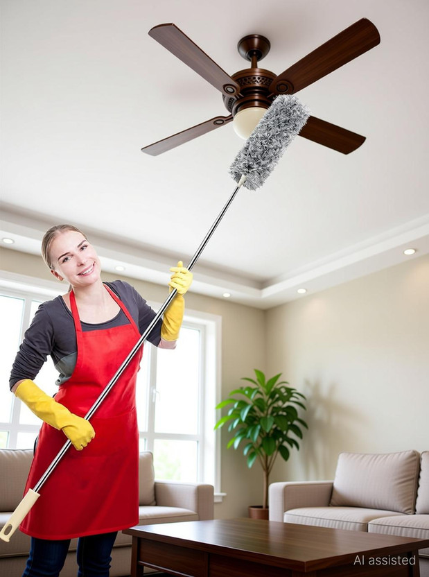 SNEHIDA Wet and Dry Duster Microfiber Fan Cleaner 100 Inch Cleaning Tool Duster
