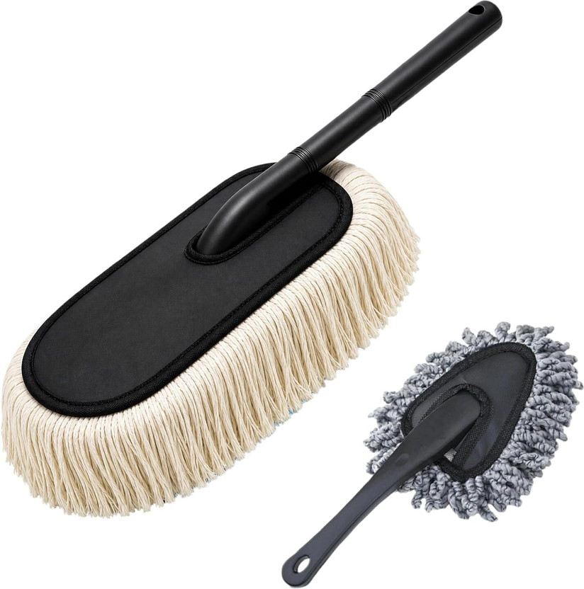 Robustt Scratch Free AC Vent Dashboard Dust Dirt Cleaner Car Brush Combo - Two Size Dry Duster(Pack of 2)
